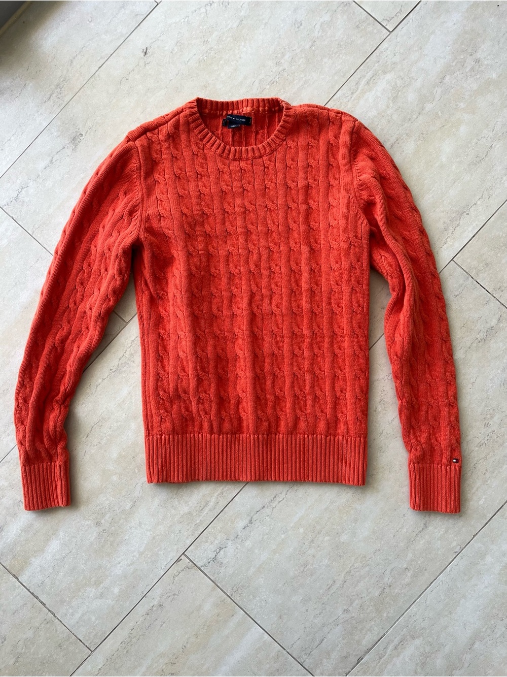 Classic Preppy Y2K Tommy Hilfiger 100% Cotton Cableknit Summer Sweater